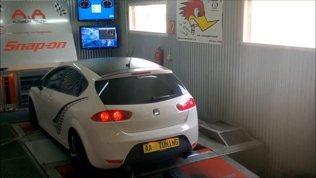 Seat Leon FR 2,0l TFSI 155kW to 187kW Dyno Run Tuning A&A Automobiltechnik смотреть онлайн