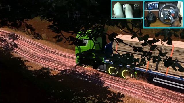 ETS2 Road to Africa Volvo 750 with 1088hp - slippery Roads + muds using Logitech g29 смотреть онлайн