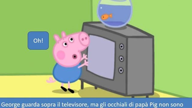 Итальянский язык с Peppa Pig. Audiolibro #9. Papà Perde I Suoi Occhiali.