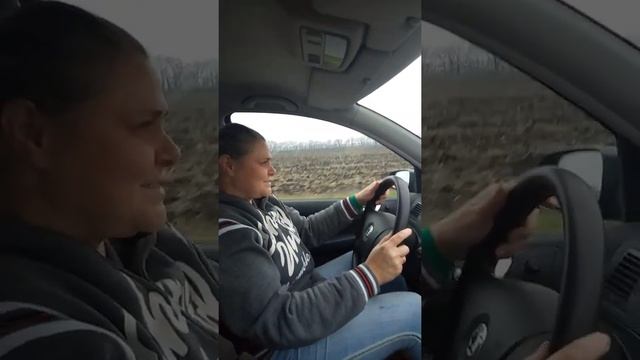 Жена за рулём..)