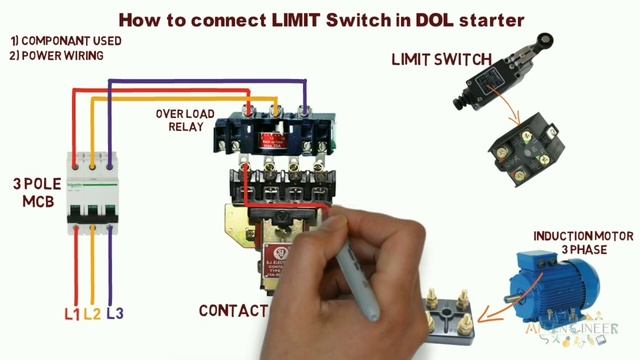 How to connect limit switch in DOL Starter | limit switch connection смотреть онлайн