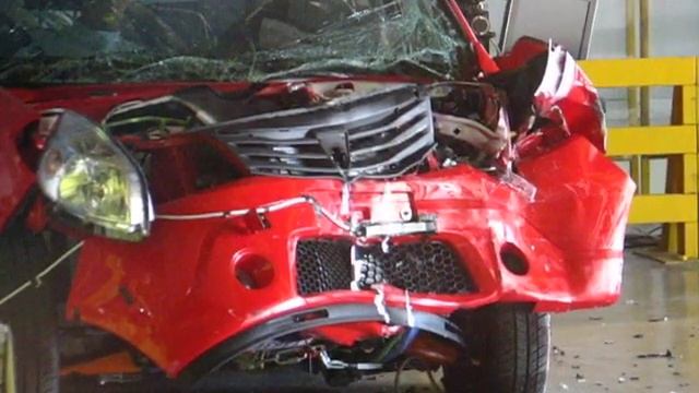 Crash-test Dacia Sandero diesel Euro5 смотреть онлайн