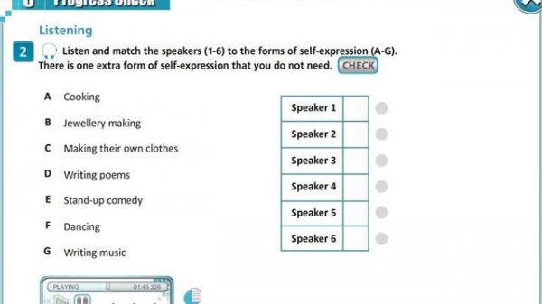 Aspect 11 module 8 p109 ex2 Listening