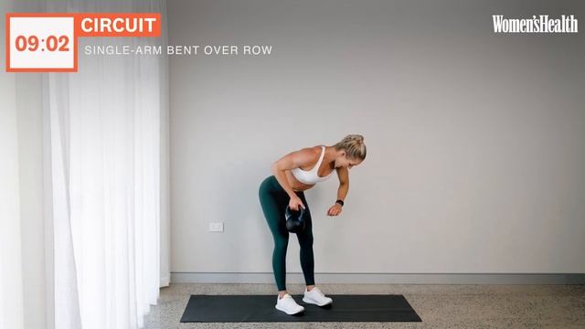 15-minute upper body AMRAP kettlebell workout with Cass Olholm смотреть онлайн