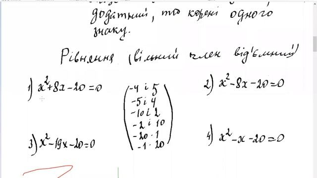 8 клас. Обернена теорема Вієта смотреть онлайн