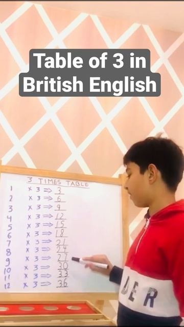 Table Of 3 In British English |Table Of Three #tableofthree #tableof3