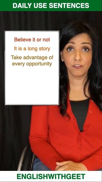#Shorts - 6 English Daily Use Sentences | English Speaking Practice Easy | English With Geet