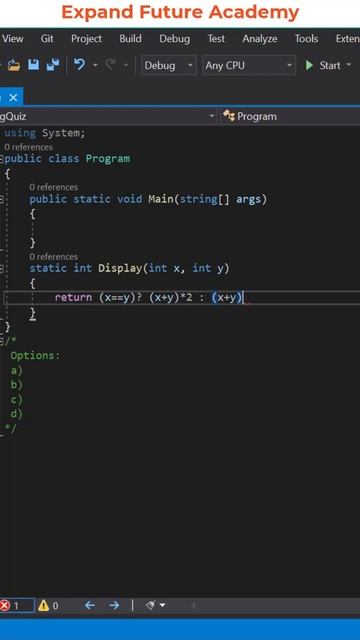 Programming Quiz Questions - Q89 - Expand Future Academy #Shorts #Programming #CSharp #Dotnet смотреть онлайн