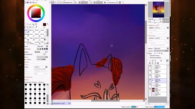 Speed painting: Paint Tool SAI / Паррум /ART/스피드 페인팅/아 смотреть онлайн