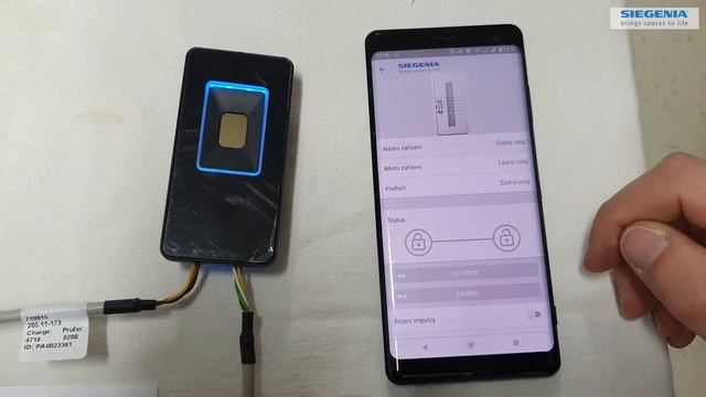 Siegenia - KFV - Fingerprint - ZKS Genius Prvé Spustenie