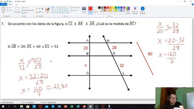 Clase de 8º (Teorema de Thales) смотреть онлайн