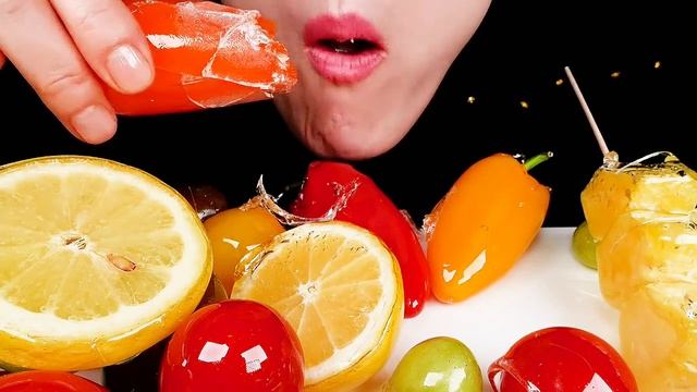 ASMR TANGHULU 탕후루 먹방*CANDIED FRUITS*파프리카, 파인애플, 샤인머스캣, 방울토마토, 레몬/Nunsaegi ASMR 눈새기 смотреть онлайн