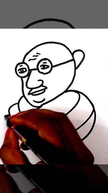 How to draw Gandhiji number 3 #shorts смотреть онлайн