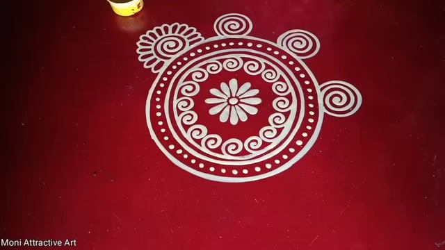 Latest Beautiful Round Alpona Design For Beginners 🌷 Floor Paint Draw Easy 🌺 Moni Attractive Art 🌻🌾 смотреть онлайн