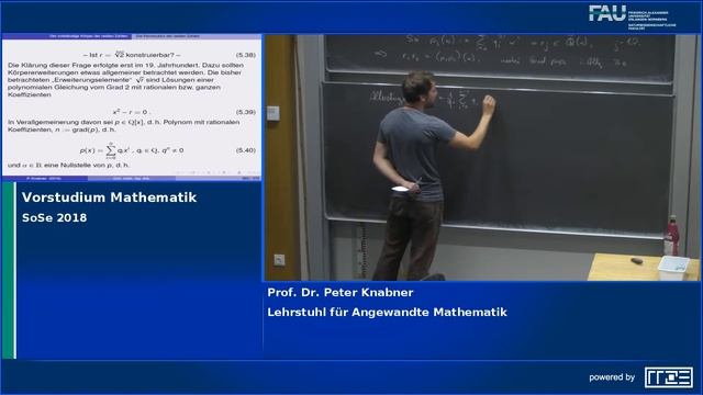Vorstudium Mathematik – Vorlesung 14 – Feinstruktur der reellen Zahlen смотреть онлайн