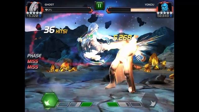 GHOST (2% HEALTH) VS YONDU (MAP 6 MINI BOSS) marvel contest of champion смотреть онлайн