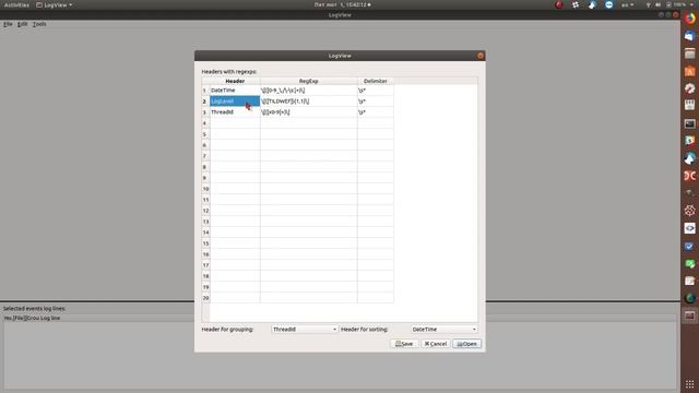 LogView - Log line parsing configuration смотреть онлайн