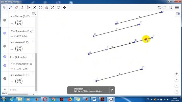 draw two equal vectors with geogebra смотреть онлайн