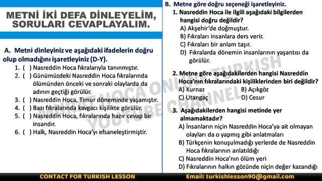 B2 Türkçe Sertifika Sınavı - Contact For Turkish Lesson - B2 Turkish Certificate Exam  - TYS - TÖME