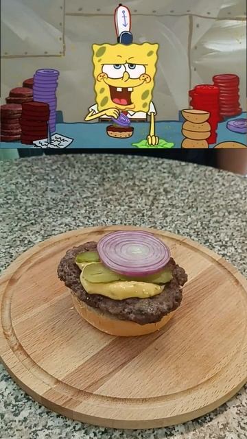 Рецепт крабсбургера от Спанч Боба #shorts #spongebob #krabbypatty смотреть онлайн