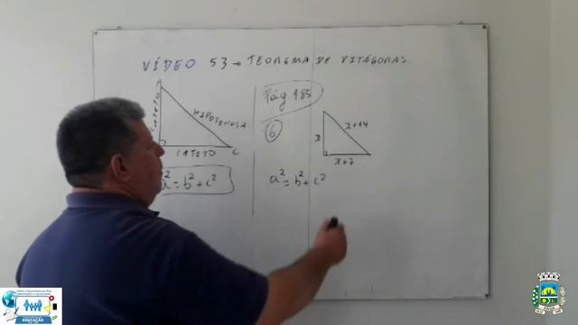 Matemática 9º ano (sem. 18/10) - Aula 53 Teorema de Pitágoras e aplicações. смотреть онлайн