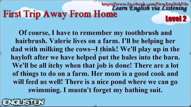 First Trip Away From Home Unit 49  Learn English Via Listening Level 2