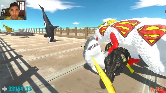 White Superman Tyrannosaurus Rex Fps Avatar V2 - Animal Revolt Battle Simulator смотреть онлайн