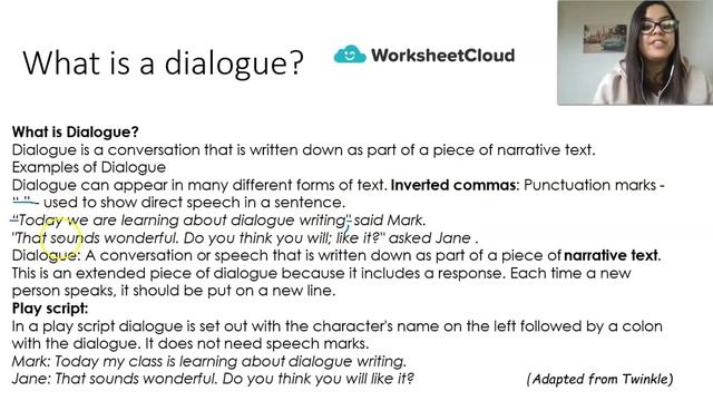Grade 4 - English - Dialogue Writing / WorksheetCloud Video Lesson смотреть онлайн