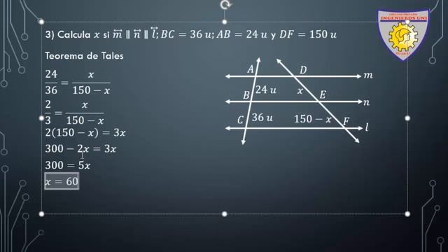 Clase 15 Geometría Líneas Proporcionales Teorema De Tales - Primer Año De Secundaria