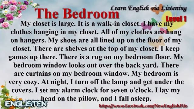The Bedroom Learn English via Listening Level 1 Unit 115 смотреть онлайн