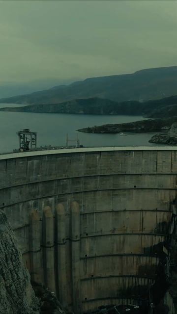 Сулакский каньон и Чиркейская ГЭС в Дагестане.