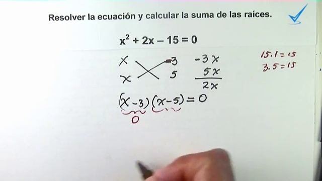 Ecuación De Segundo Grado - Suma De Raíces