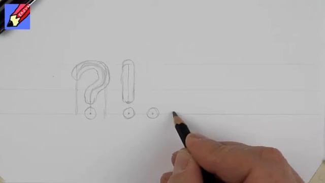 How To Draw Bubble Writing Real Easy - Punctuation Marks