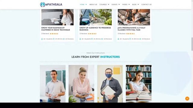 EPathsala - Online Education Template Landing Page Academy