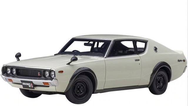 Nissan Skyline 2000GT-R (KPGC110) RHD (Right Hand Drive) White 1/18 Model Car By Autoart