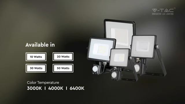 V-TAC Floodlights with PIR Sensor смотреть онлайн