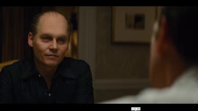 Фильм Черная Месса (Black Mass, Warner Bros) сцена беседы за ужином Johnny Depp смотреть онлайн