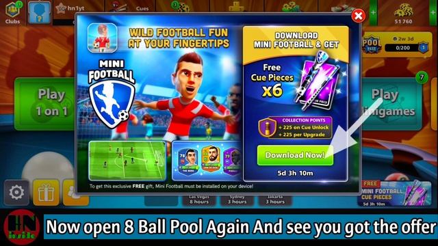 8 Ball Pool | Claim Free🤩 Mini Football Cue🤩 by Miniclip | HN inside смотреть онлайн