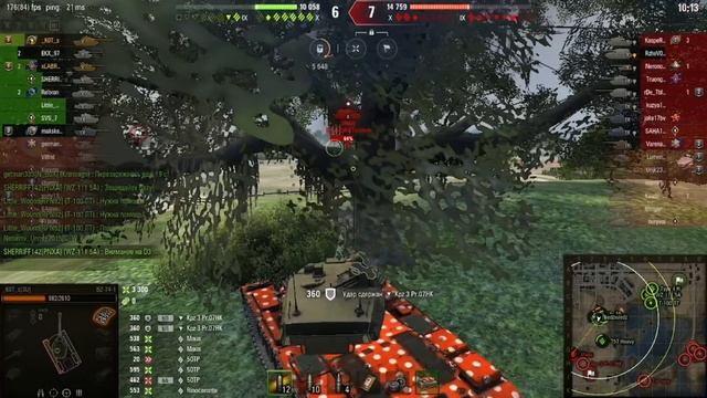 Мир танков бой на BZ 74-1бой на 5500 урона. смотреть онлайн