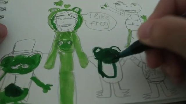 @suzilifeart раскрашиваю только зелёным идея от подписчика дианы и Евы смотреть онлайн