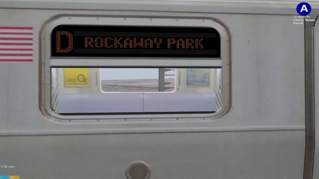 Openbve Game R160B Siemens D train exterior and interior sign to Rockaway Park showcase in 207 YD. смотреть онлайн