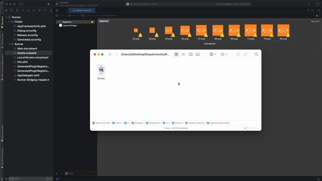 Как поменять иконку iOS приложения в Xcode. Flutter проект. смотреть онлайн