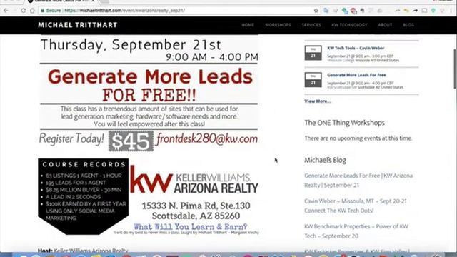 Generate More Leads for Free - KW Arizona Realty - 9/21/17 смотреть онлайн