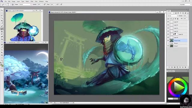 Onmyoji - Kappa - Digital Painting смотреть онлайн