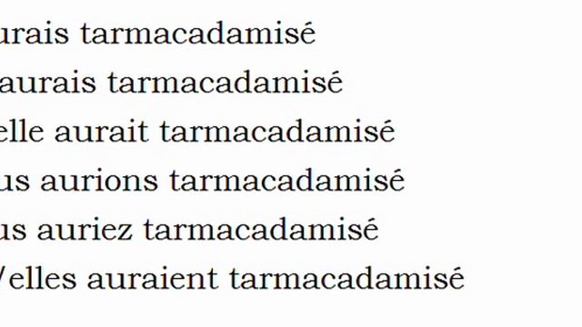 Изучение французского языка = Спряжение глаголов = Tarmacadamiser смотреть онлайн