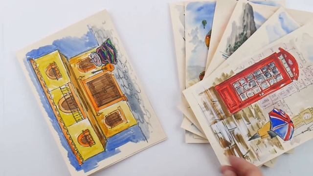 Курс по акварельному travel-скетчингу "Путешествие к мечте" смотреть онлайн