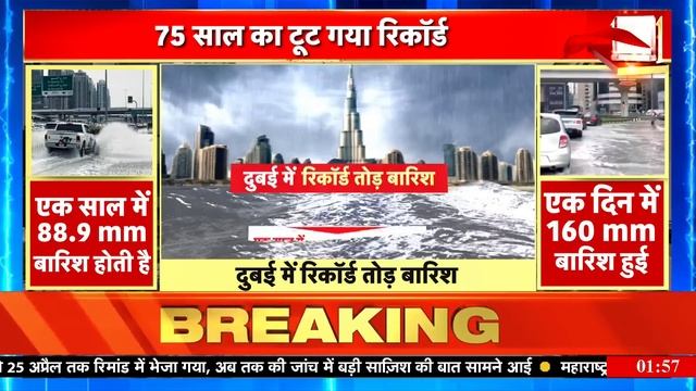 Dubai Flood : दुबई में एक ही दिन में हुई साल भर की बारिश | Heavy Rainfall | Weather | Hindi News смотреть онлайн