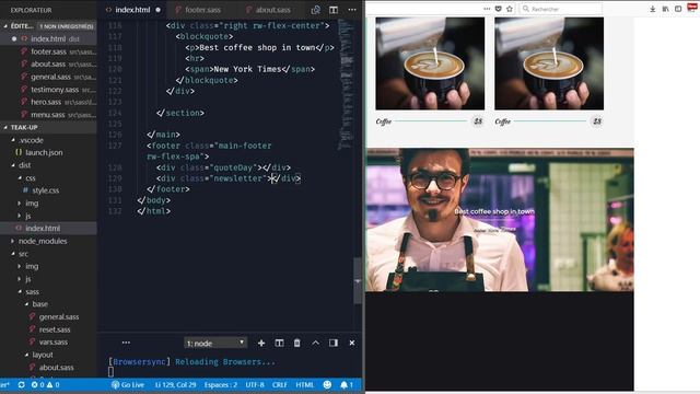 Let's code a coffee shop website - Part 4: Testimonies and footer смотреть онлайн