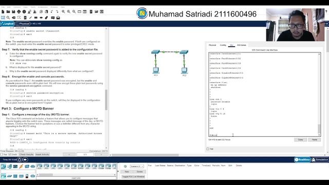 Konfigurasi Dasar Switch Cisco Paket Tracer