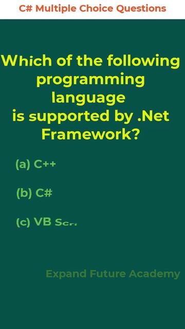 C# Multiple Choice Question #045 - Expand Future Academy #Shorts #CSharp #Dotnet #Programming